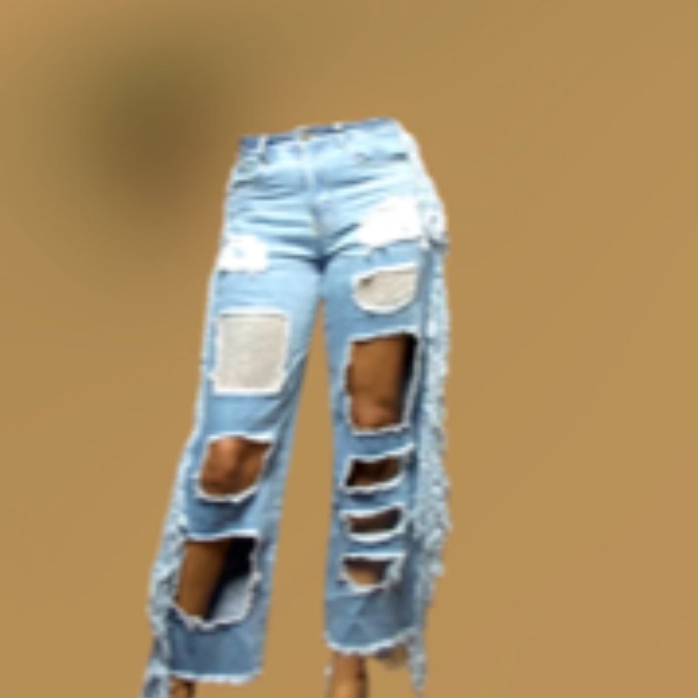 Distressed  Baggy Jeans